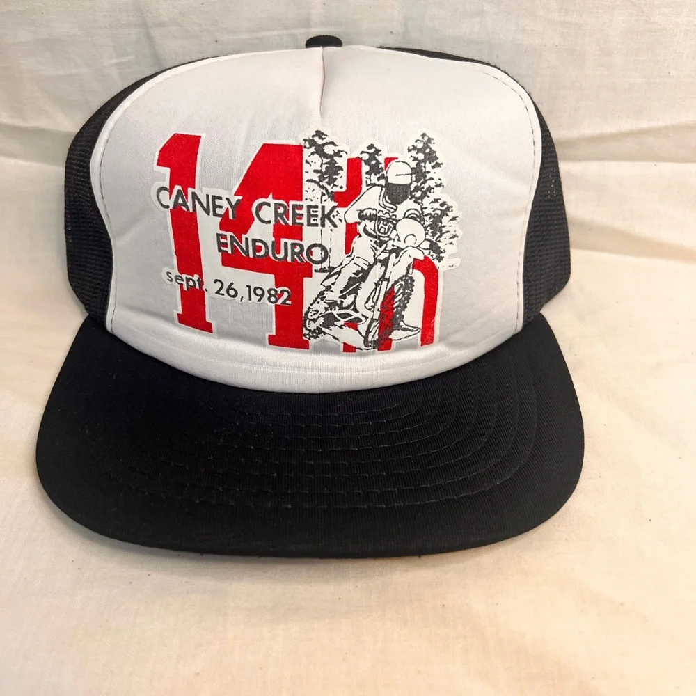Vintage Motocross Trucker Hat - 14th Caney Creek Enduro 1982 Cap - Racing